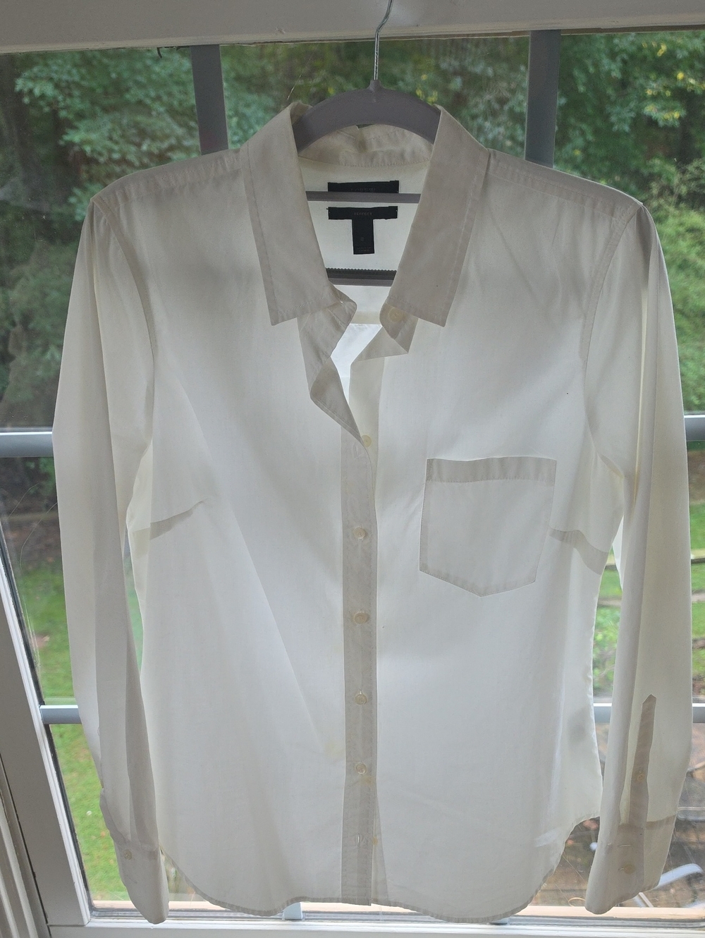 J. Crew Women's White Perfect Button-Down Shirt, Sz 8
